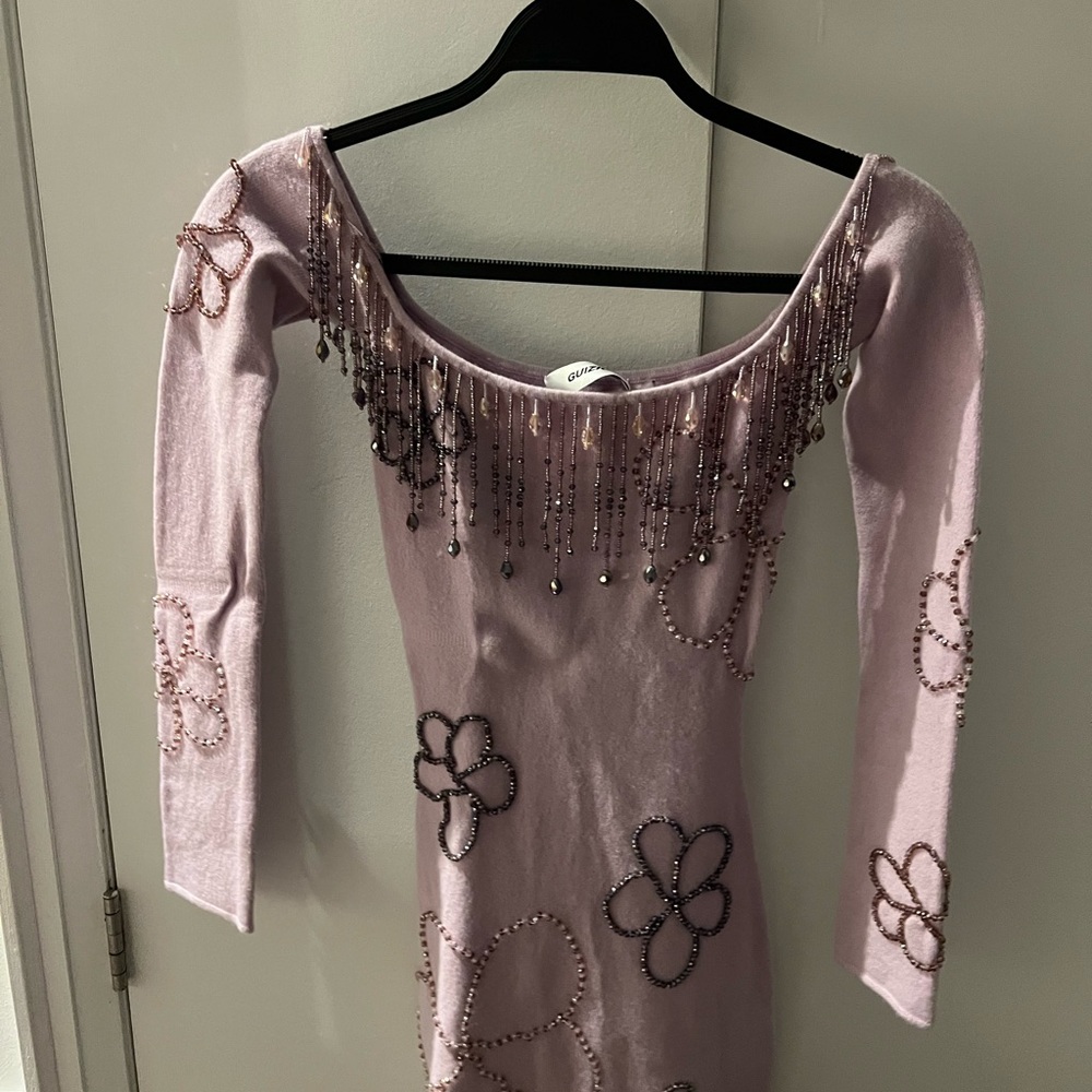 Guizio Beaded Floral Dress - Picture 2 of 7
